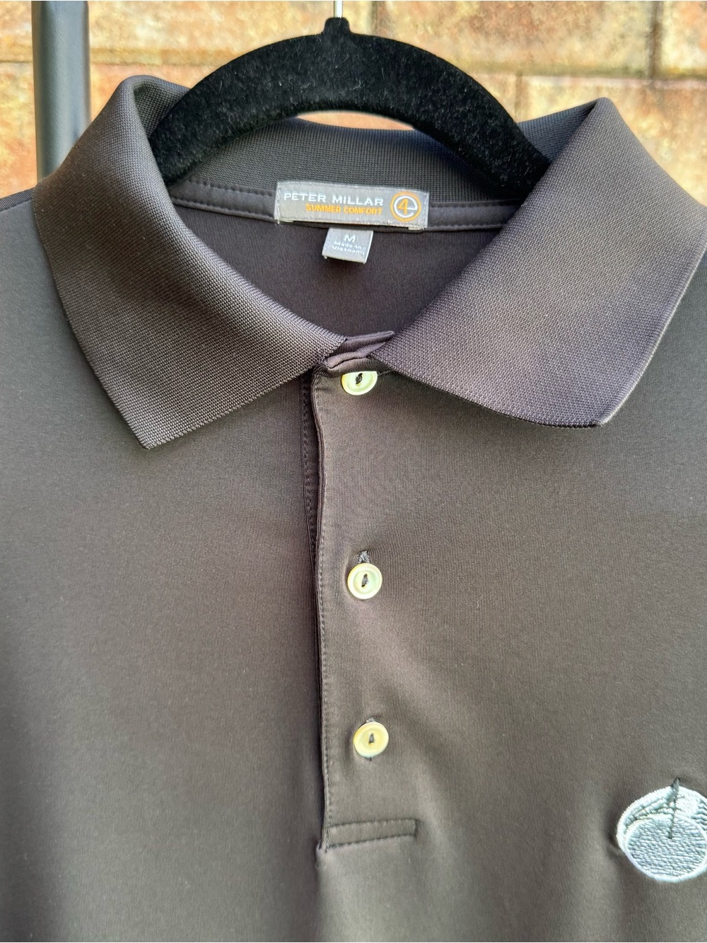 Peter Millar Men’s Dark Brown Summer Comfort Performance Polo